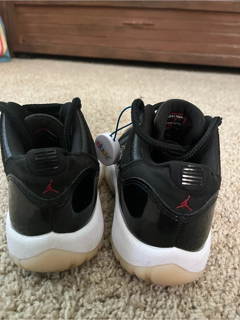 Jordan Kids Black and White Low-Top Sneakers eBay authenticated